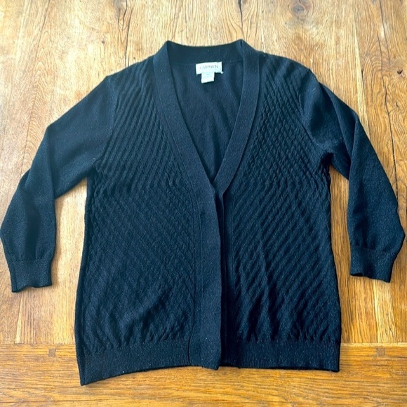 Carmen Marc Valvo BLACK CARDIGAN - Picture 1 of 7